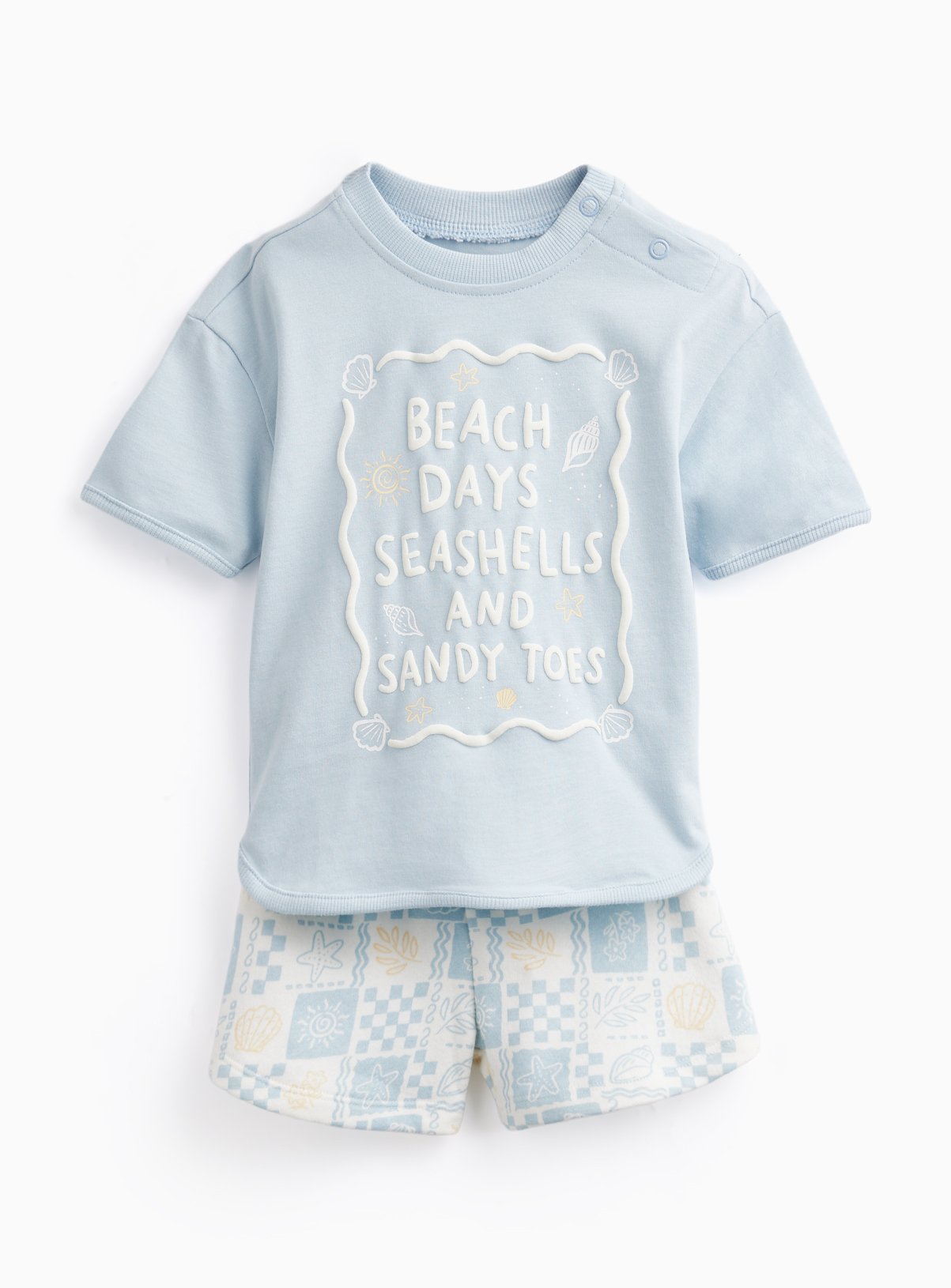 Blue Beach Days Graphic T-Shirt & Shorts Set Up to 3 mths