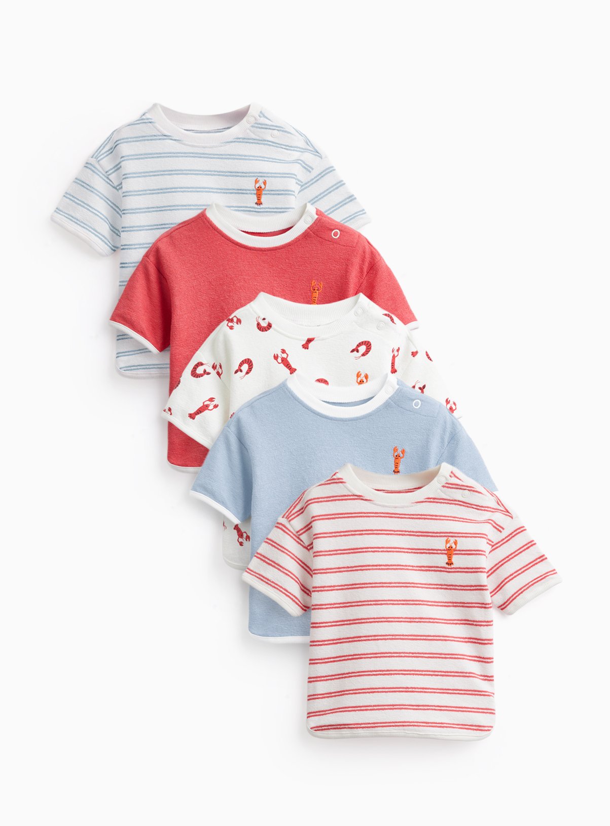 Lobster Print T-Shirts 5 Pack 6-9 months