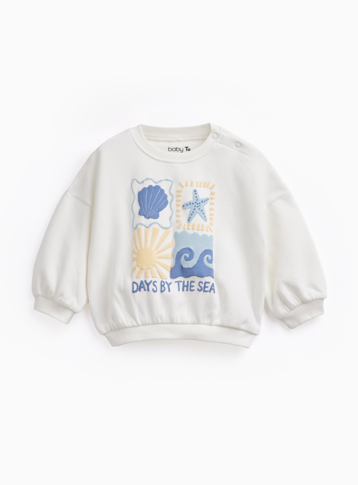 Cream Sea Graphic Sweatshirt