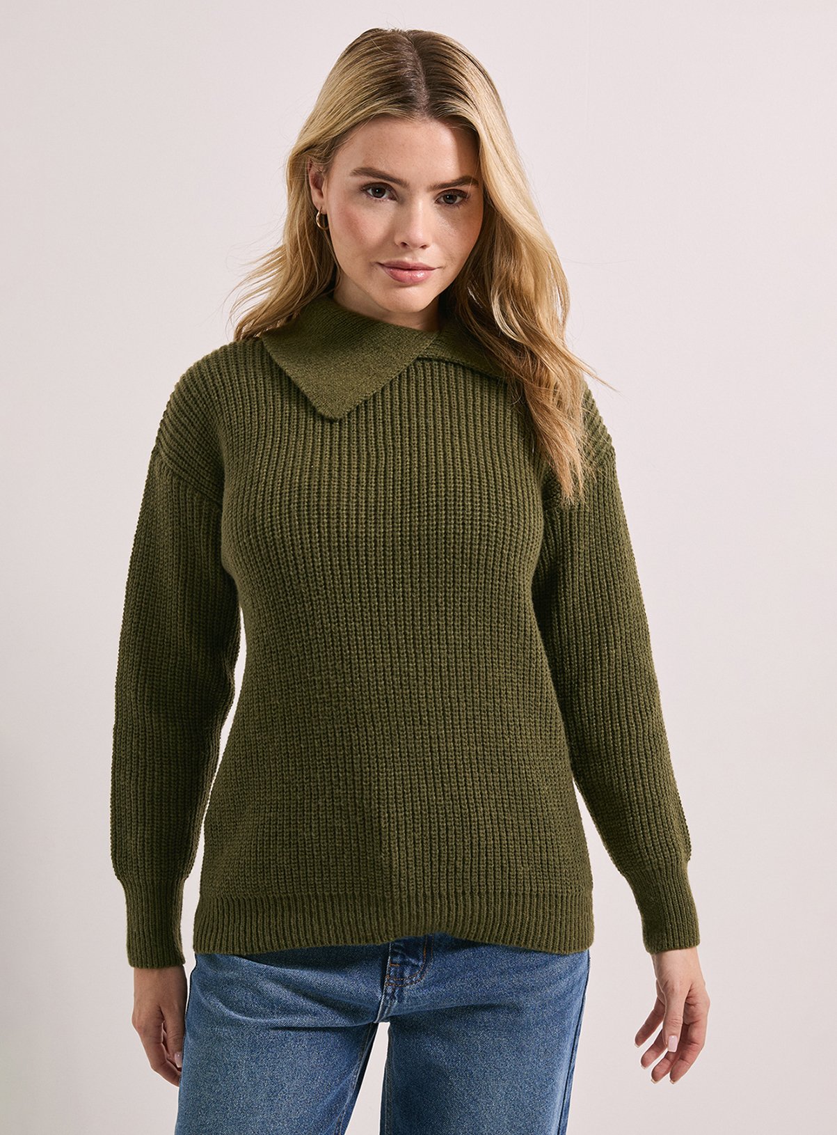 DOROTHY PERKINS Split Neck Ribbed Jumper 