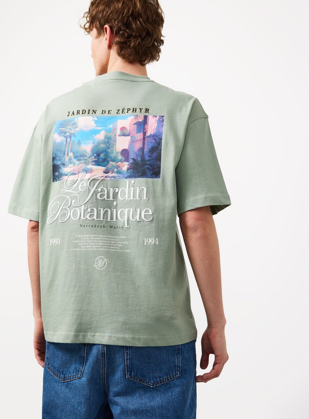 Green Jardin Botanique Graphic Relaxed Fit T-Shirt XXL