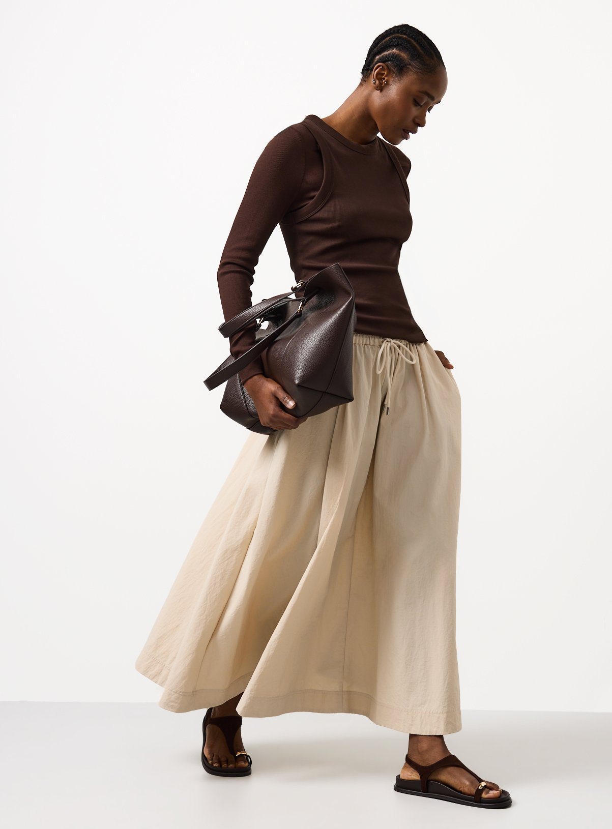 Techno Midaxi Full Skirt