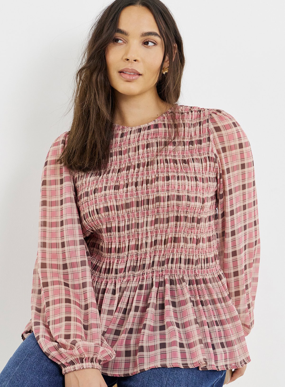 SIMPLY BE Puff Sleeve Shirred Top 28