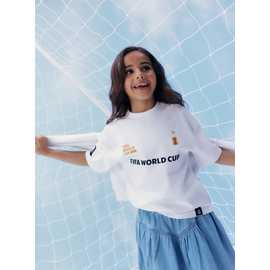 White Official FIFA Graphic Textured Mini Me T-Shirt