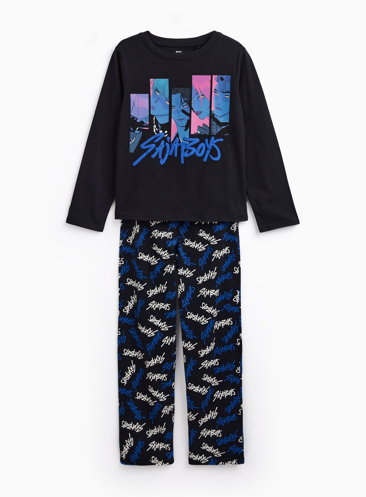 Black KPop Demon Hunters Saja Boys Pyjamas 