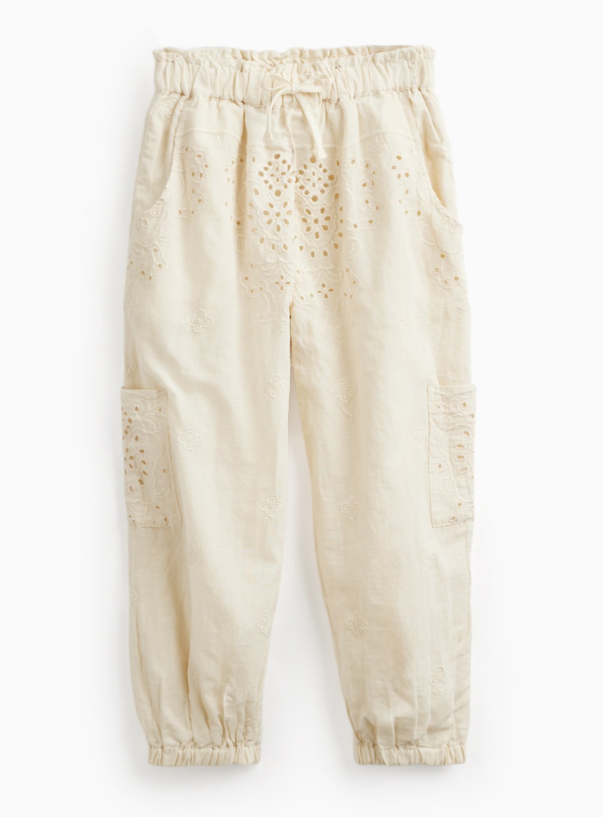 Cream Embroidered Trousers 9 years