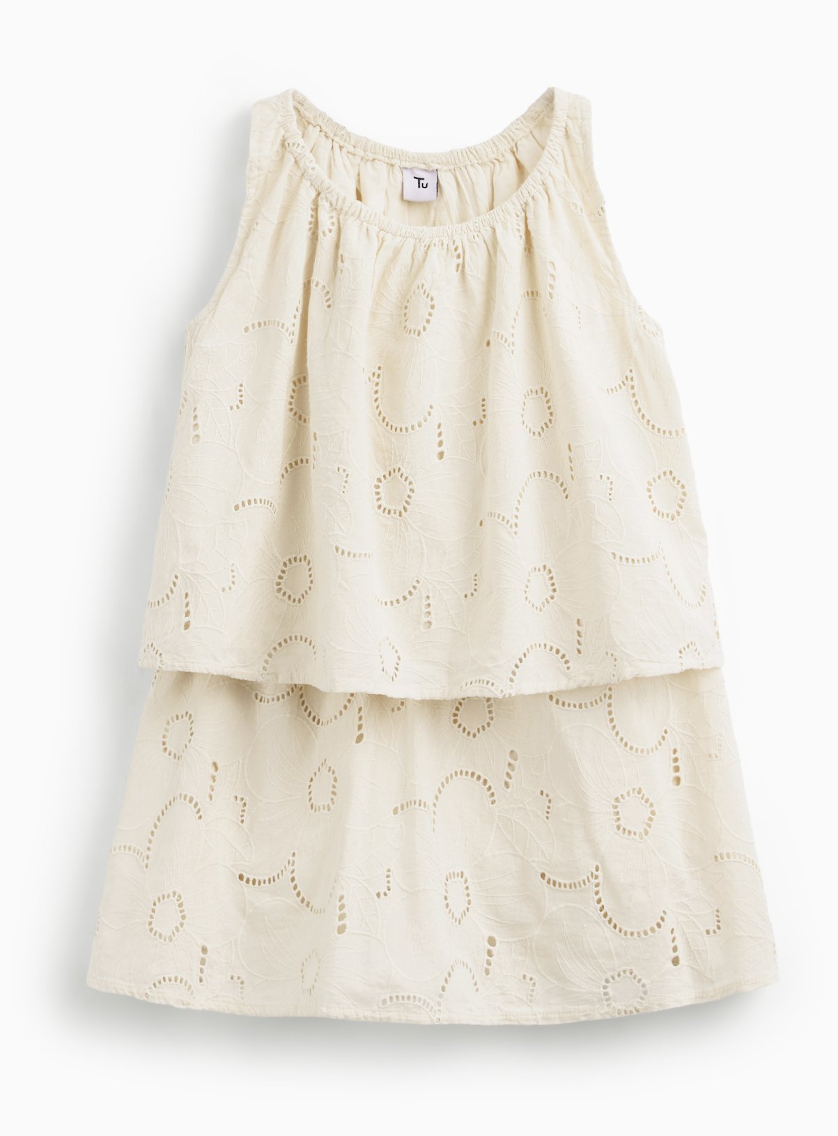 Floral Broderie Top & Skirt Set 
