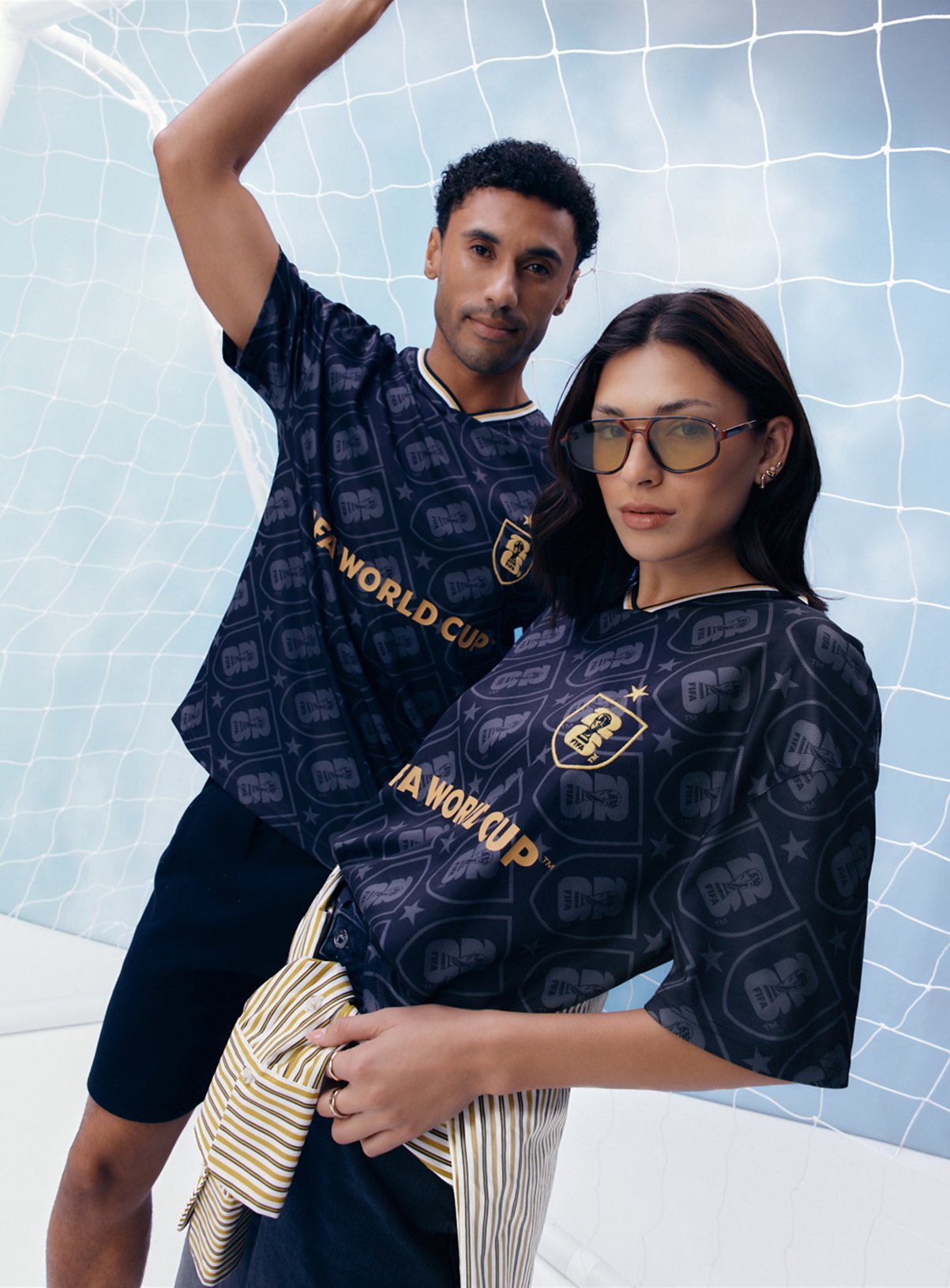 Black Official FIFA World Cup Graphic Football Style T-Shirt 