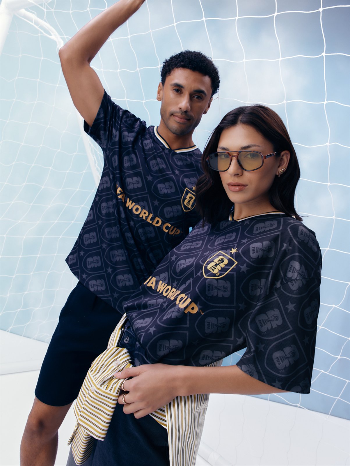Black Official FIFA World Cup Graphic Football Style T-Shirt 