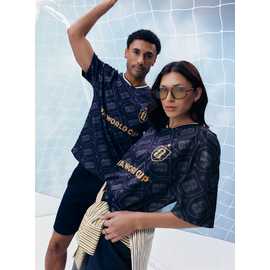 Black Official FIFA World Cup Graphic Football Style T-Shirt