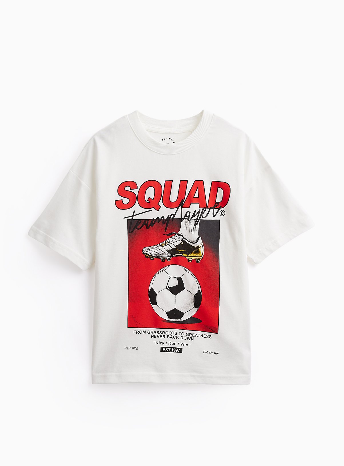 White Football Graphic T-Shirt 6 years