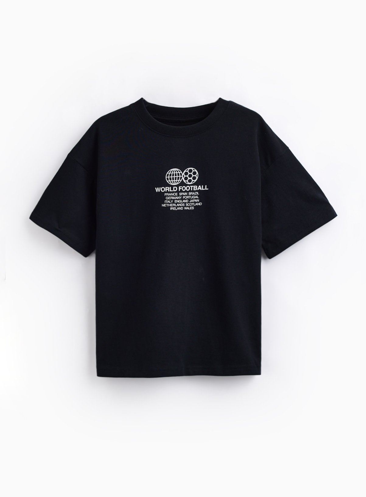 Black Football Graphic T-Shirt 