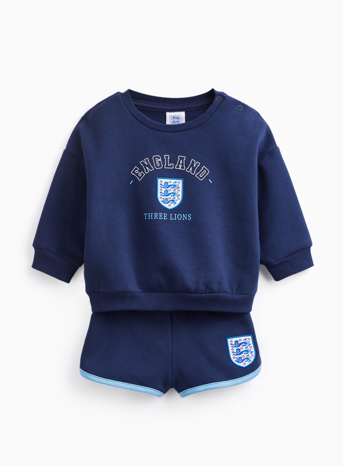 Navy England Football Graphic Sweatshirt & Shorts Set 9-12 months