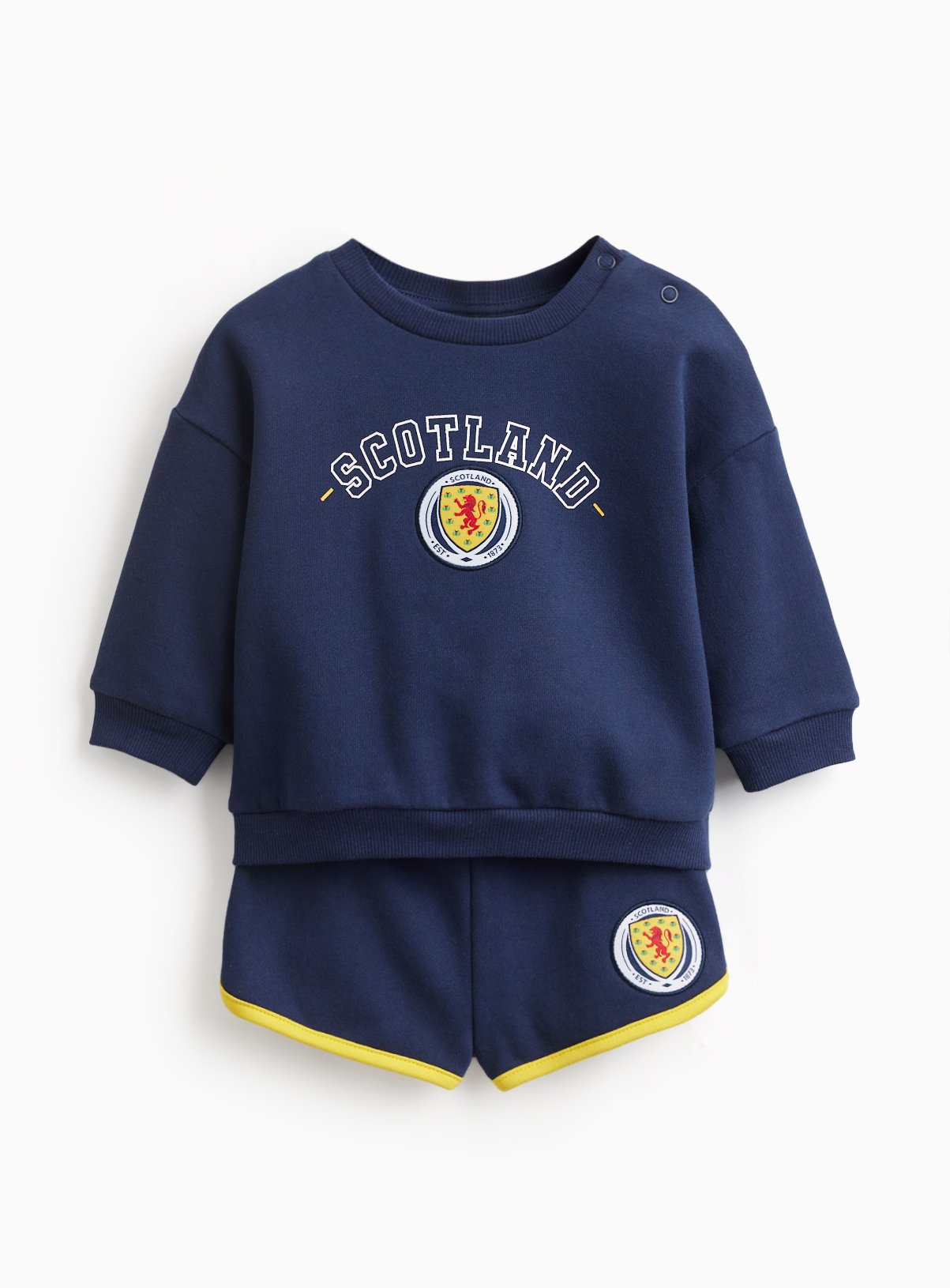 Navy Scotland Football Official Print Sweatshirt & Shorts Set 