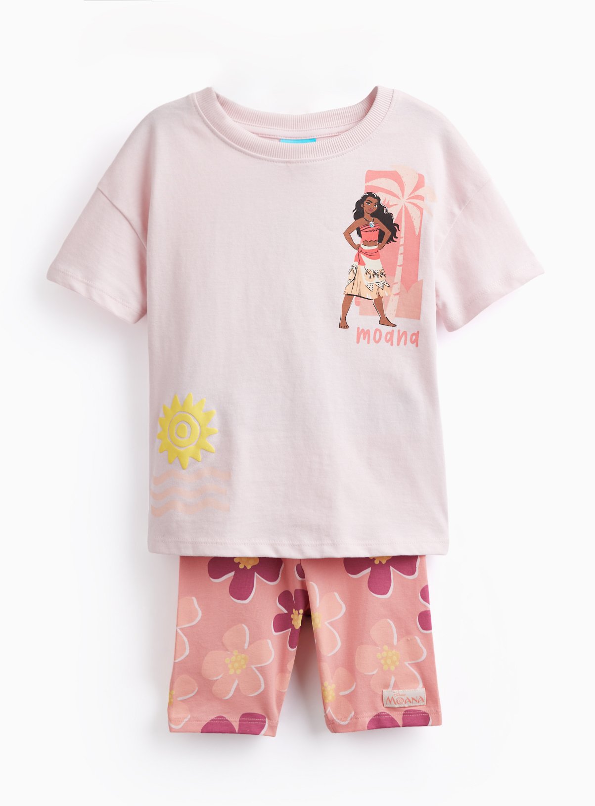 Pink Disney Moana T-Shirt & Cycle Shorts Set 3-4 years