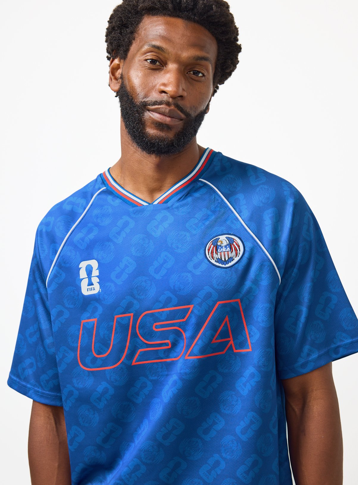 Blue Official FIFA USA Football T-Shirt XXL