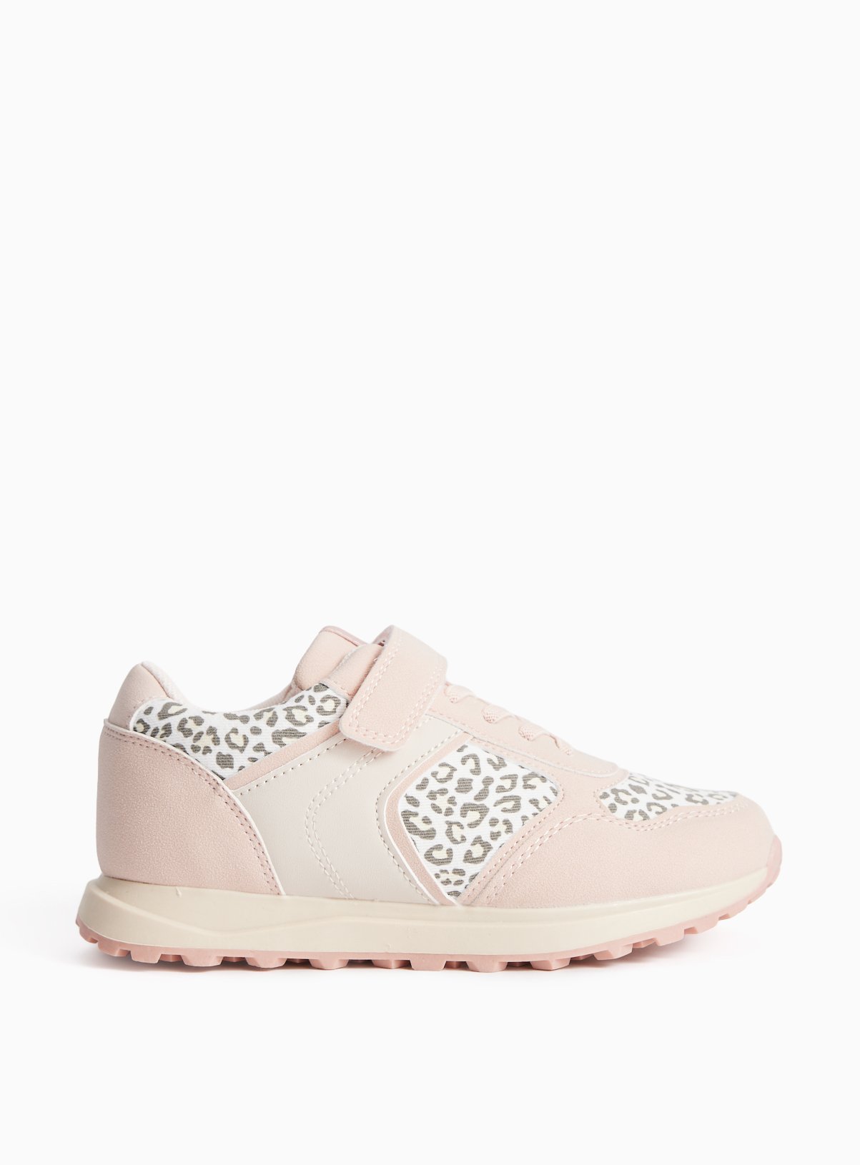 Pink Leopard Print Panel Trainers 