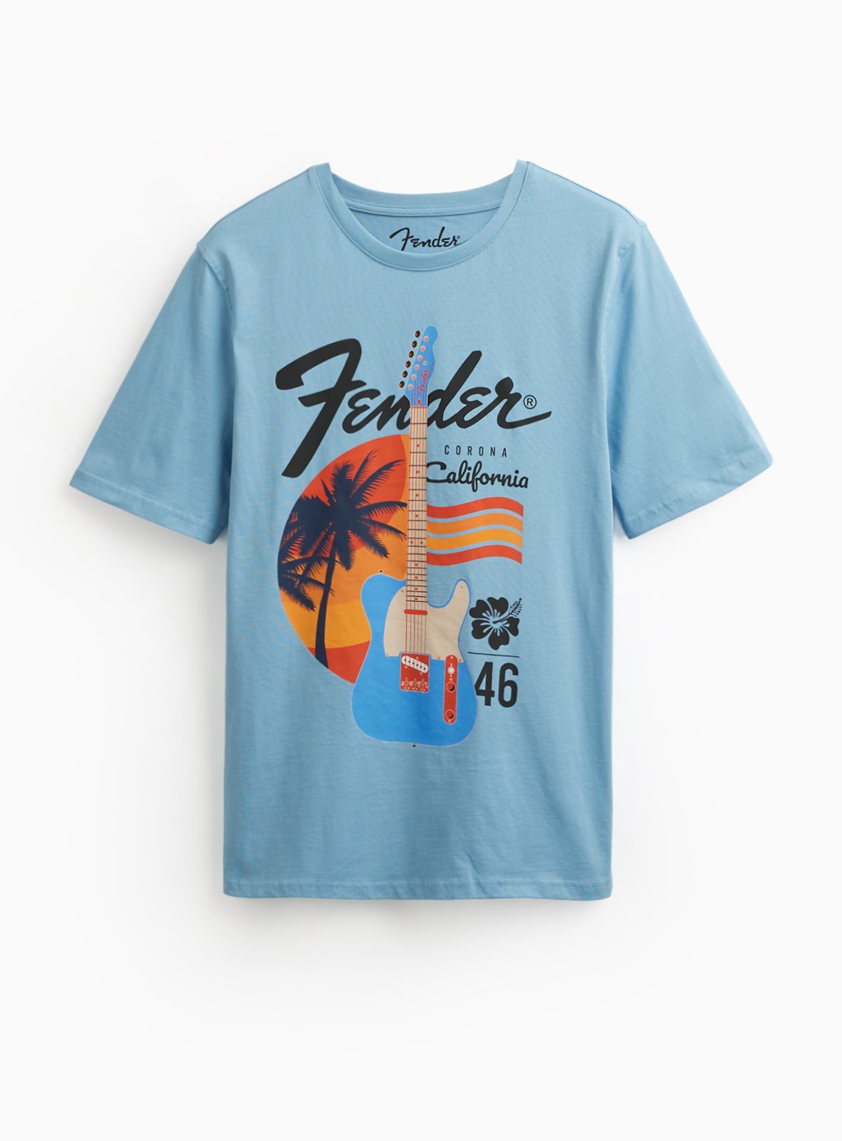 Blue Fender Graphic Regular Fit T-Shirt 