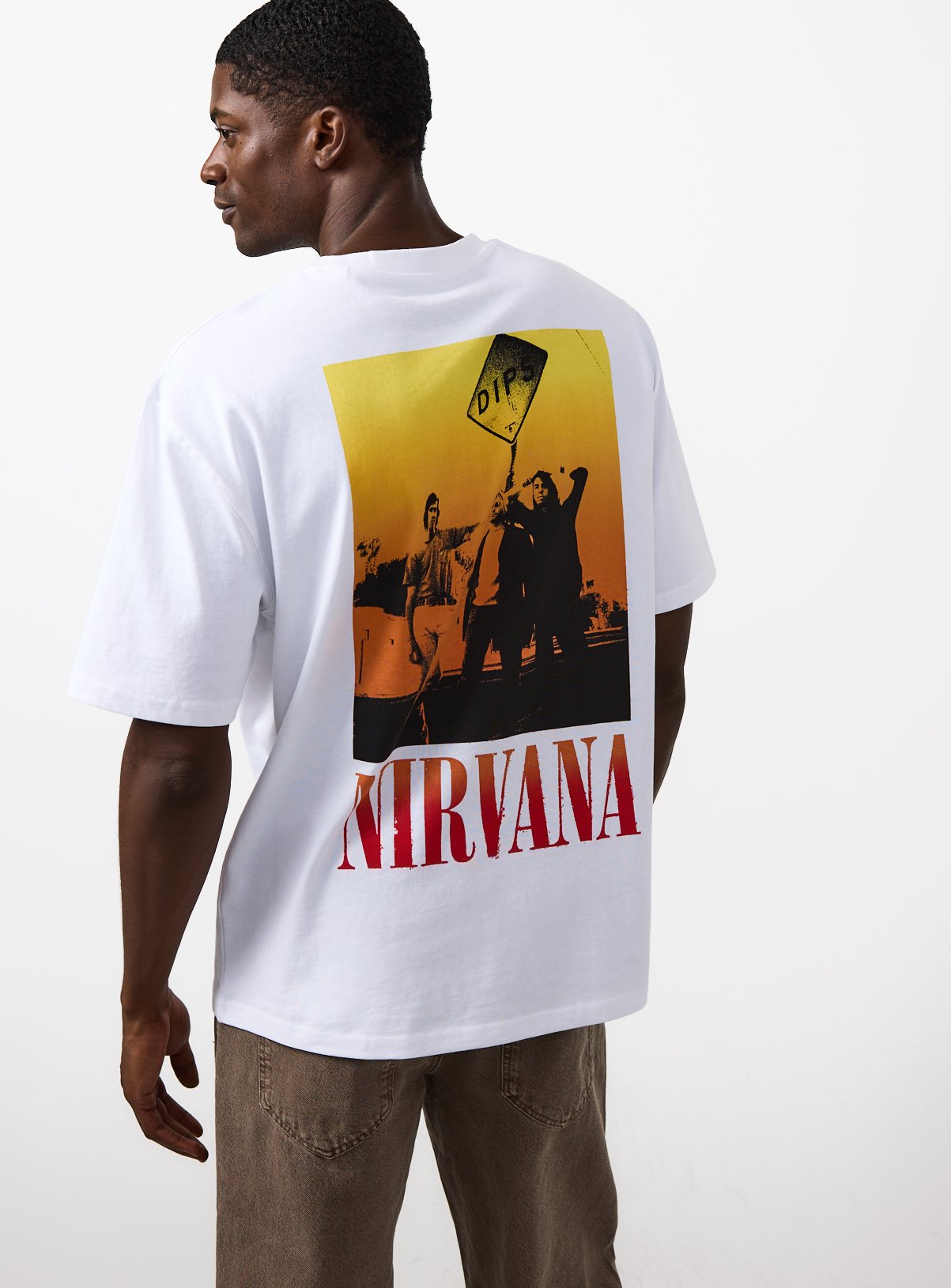 White Nirvana Graphic Relaxed Fit T-Shirt XL