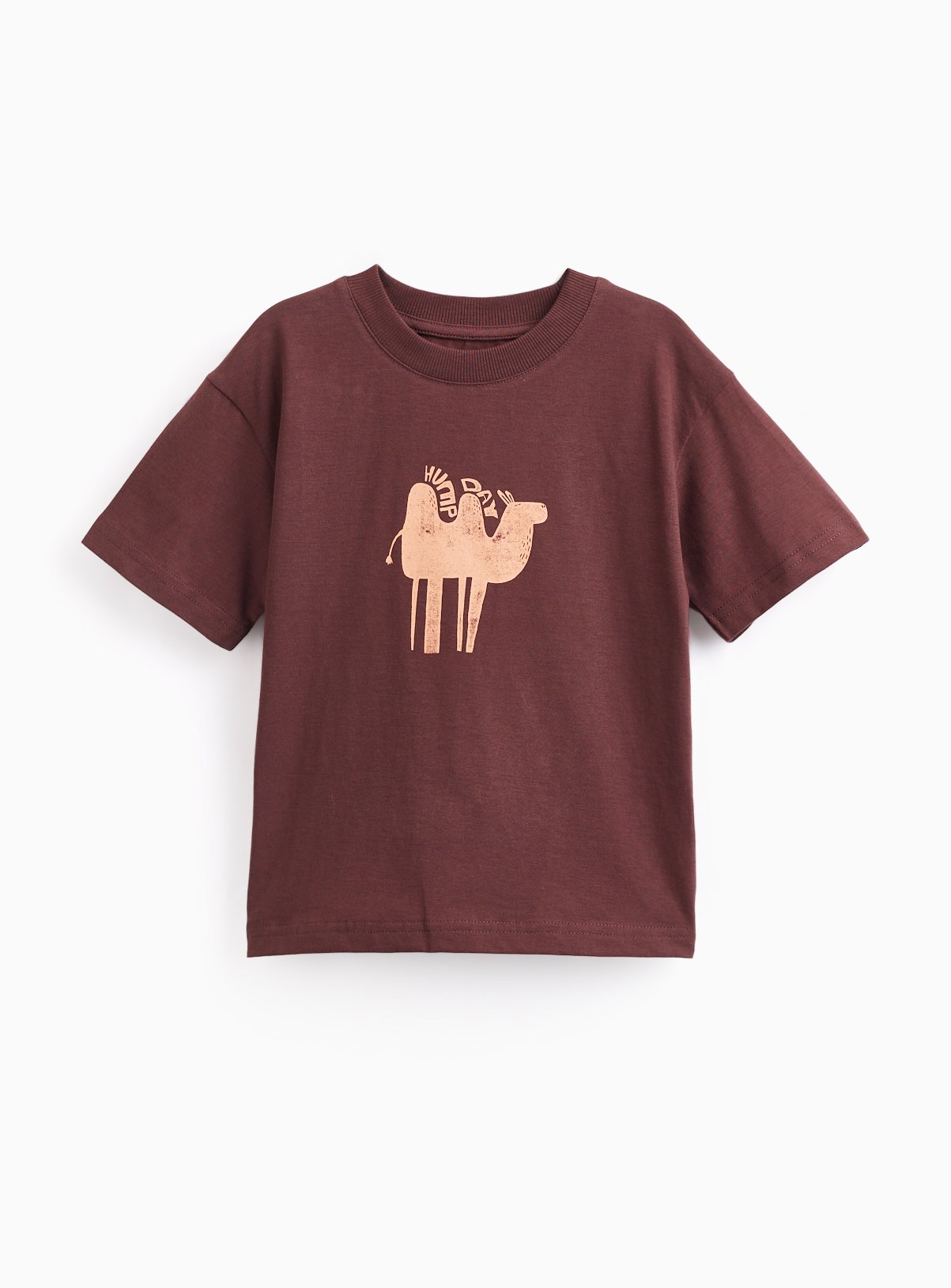 Dark Red Camel Graphic T-Shirt 