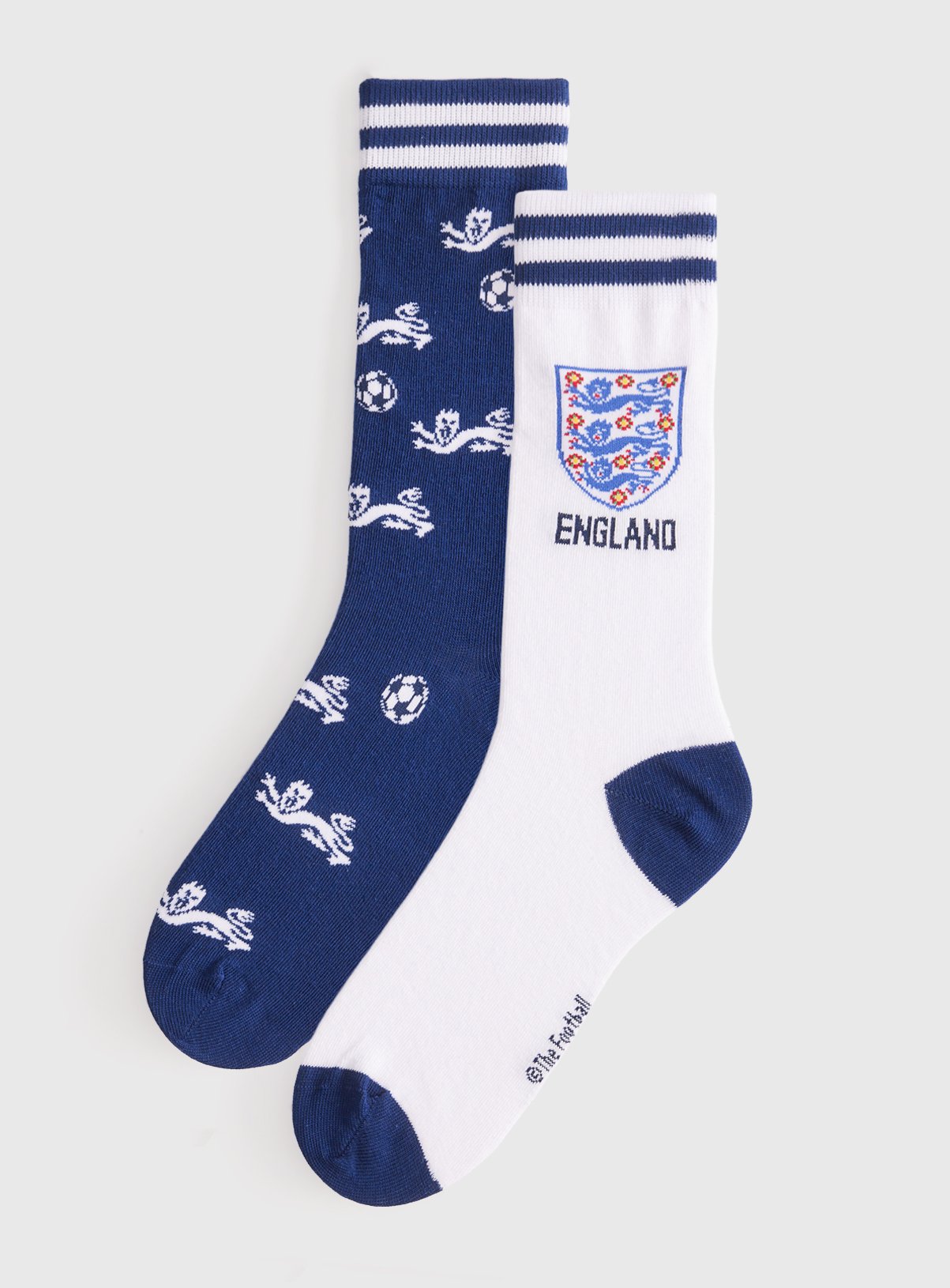 White England Football Print Socks 2 Pack 
