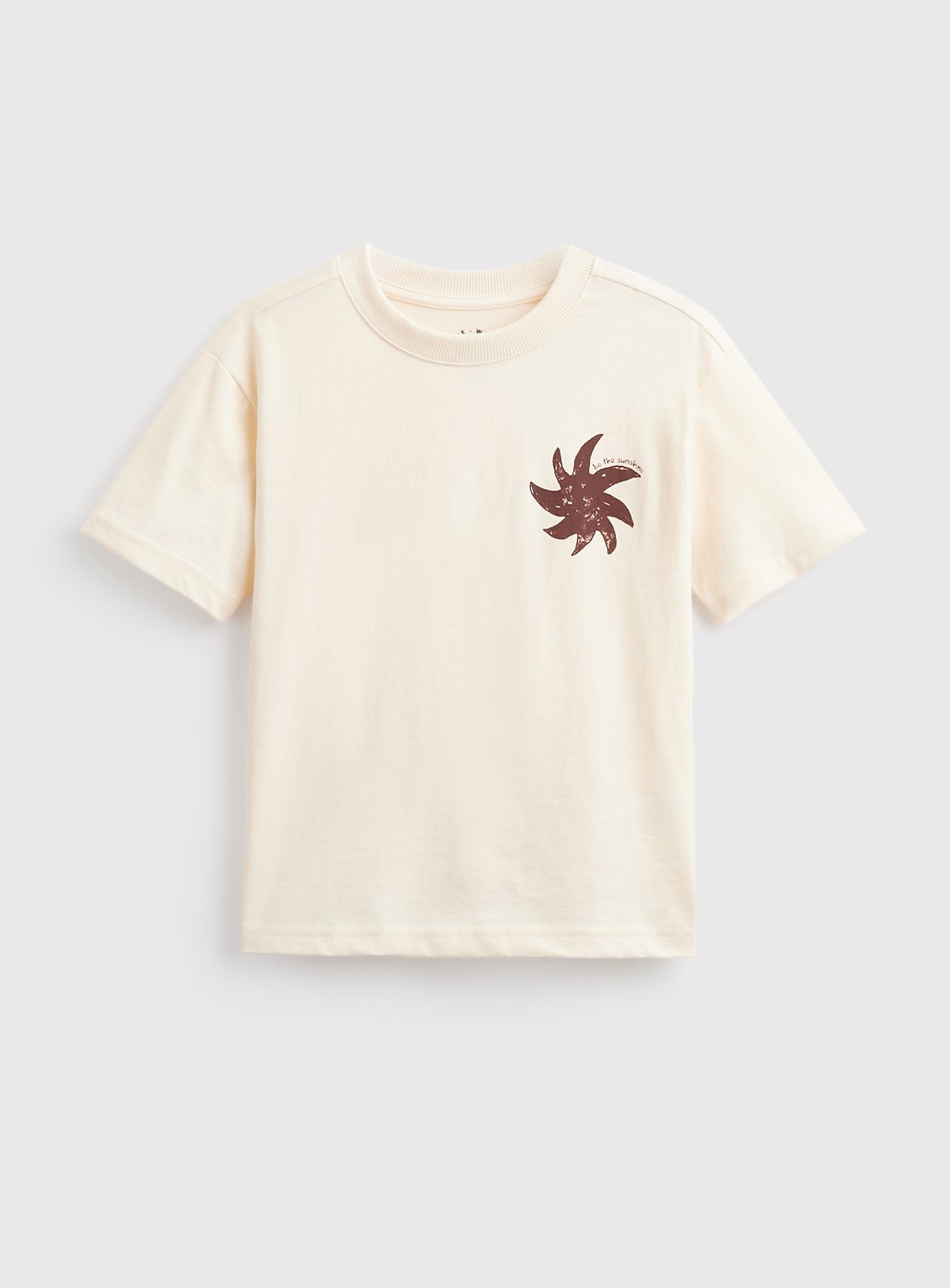 Cream Sun Graphic T-Shirt 
