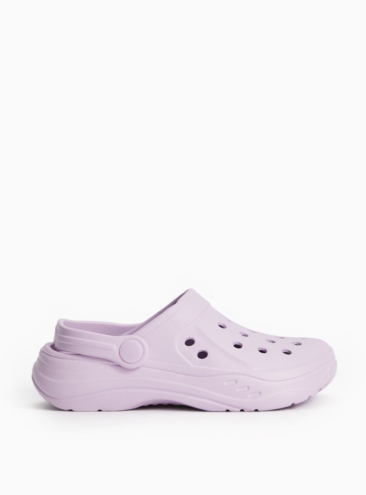 Lilac EVA Ankle Strap Clogs