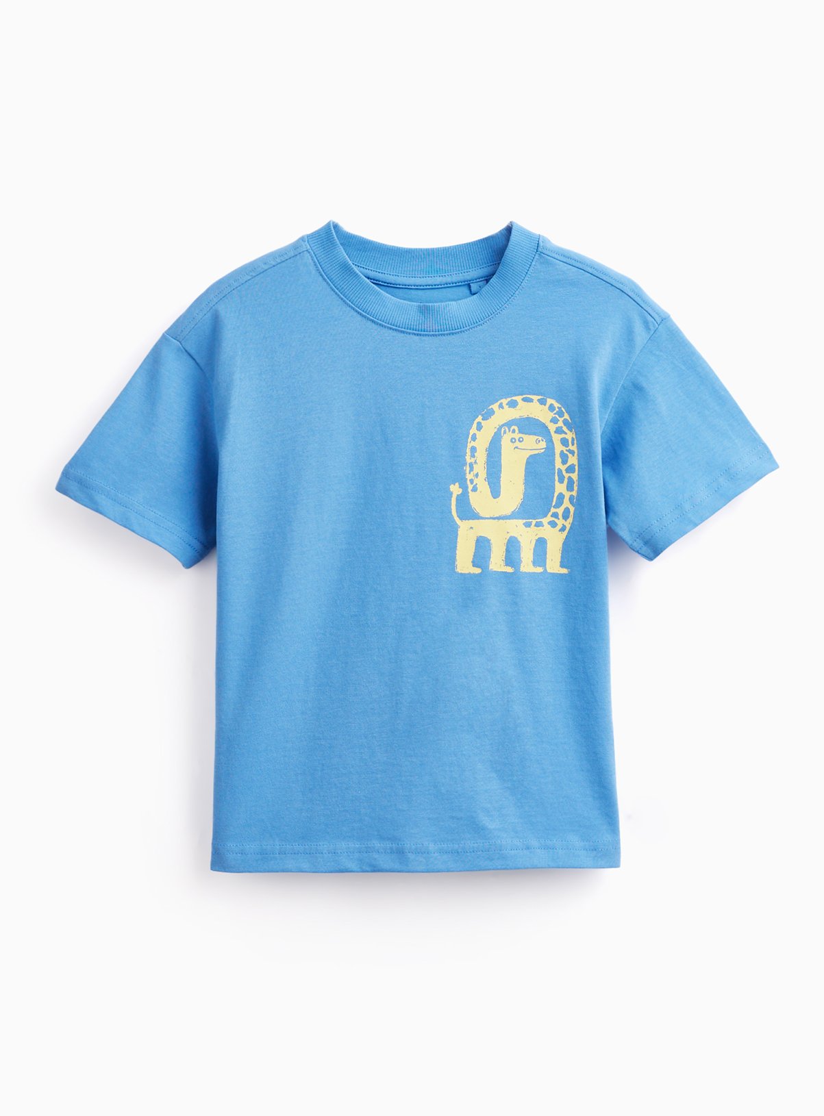 Blue Giraffe Graphic T-Shirt 
