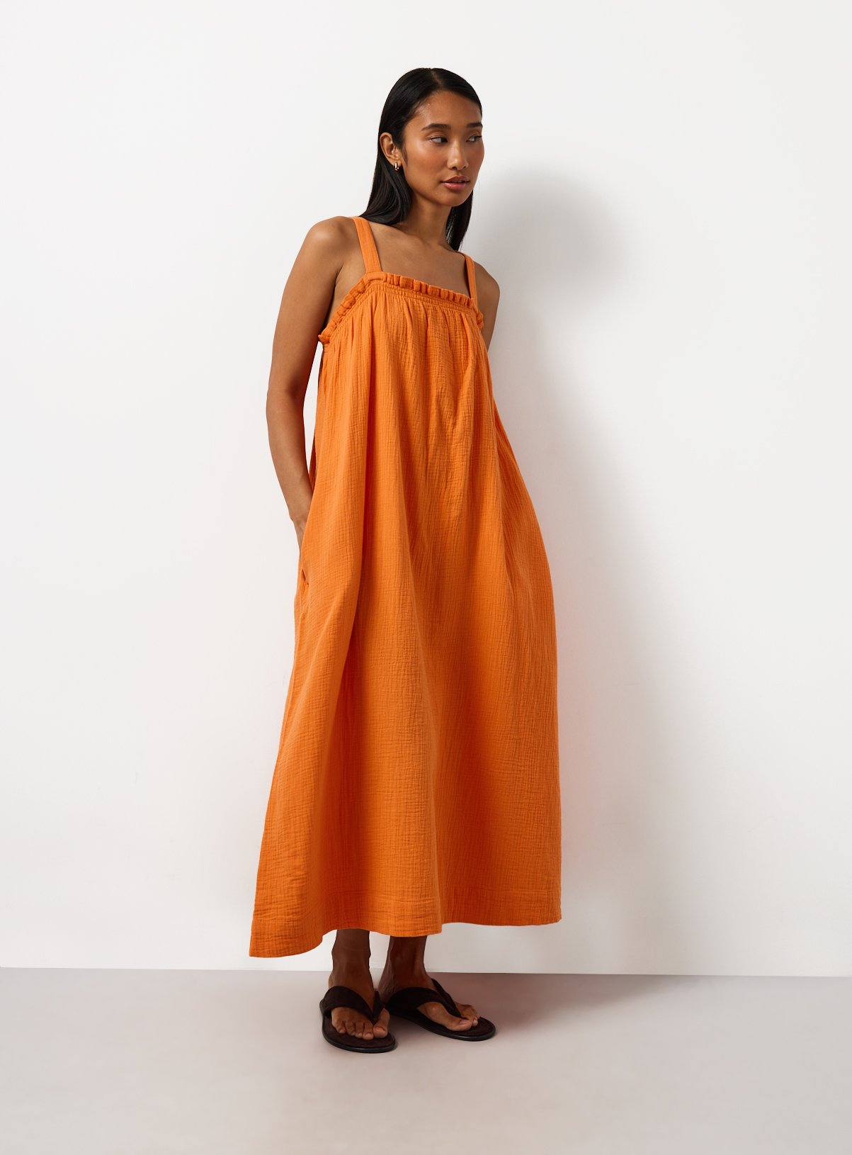 Square Neck Sleeveless Cami Dress 
