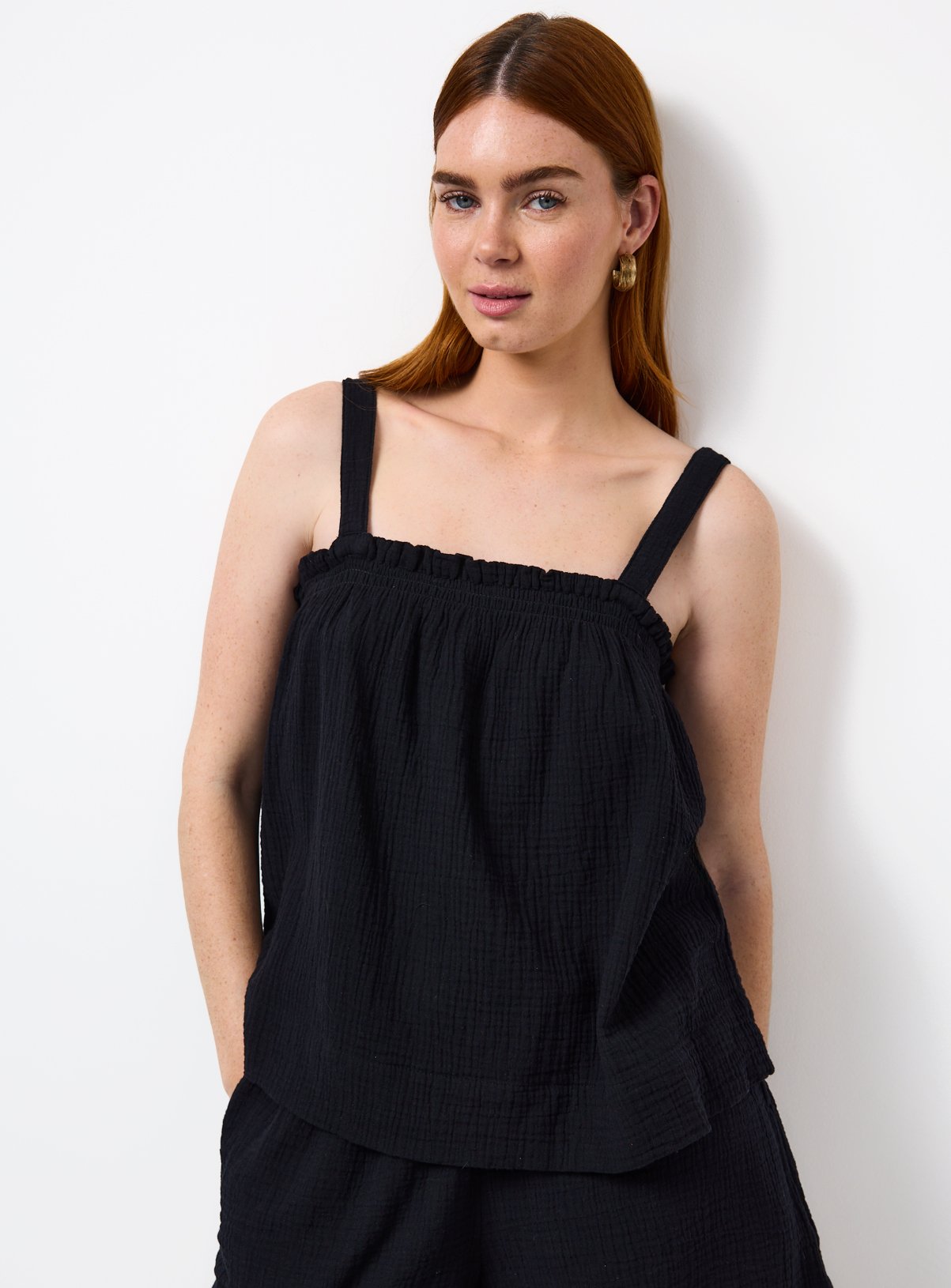 Black Double Cloth Cami Co-ord Top 18