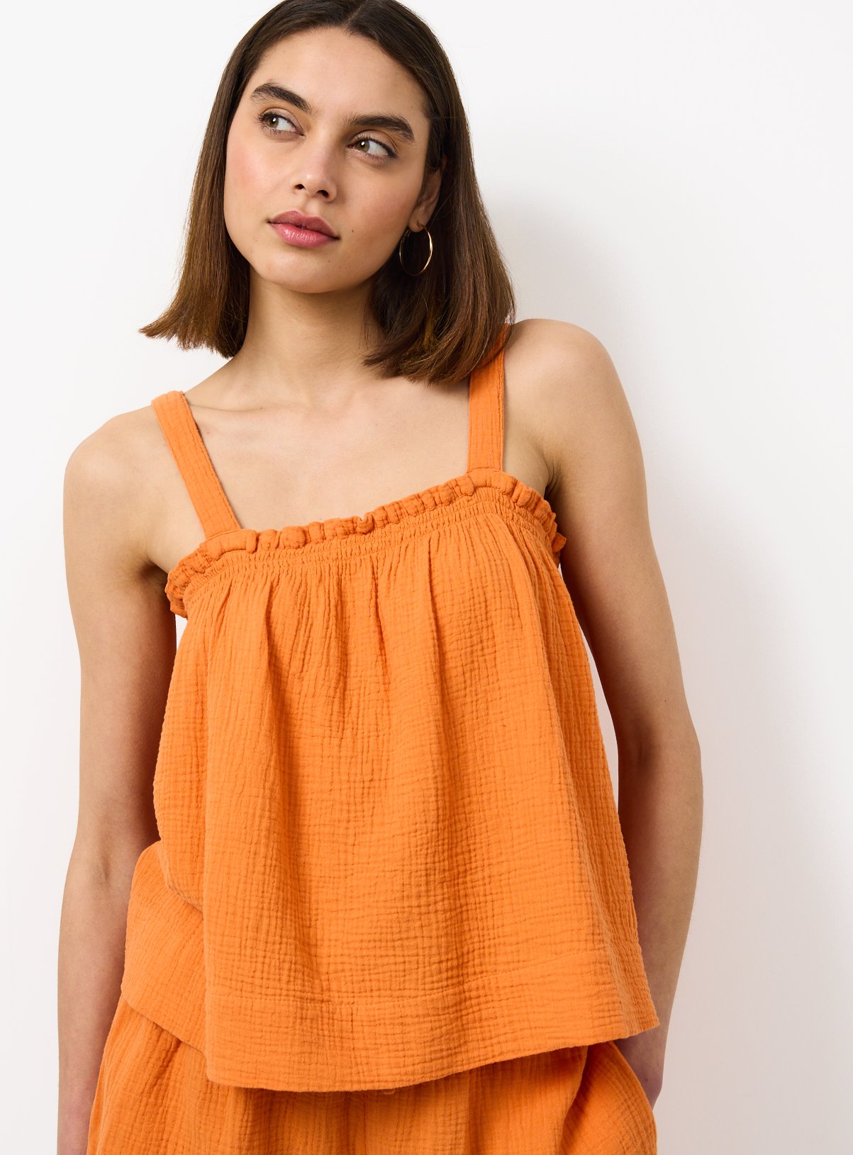 Orange Double Cloth Cami Co-ord Top 8