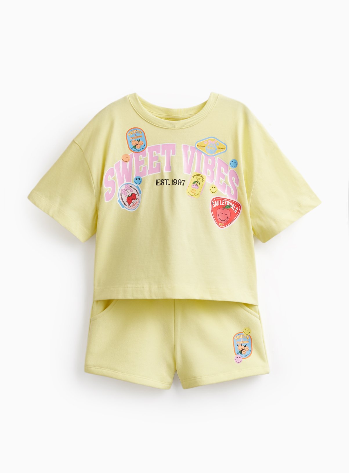 SmileyWorld Yellow 2 Piece Short & Top Set 