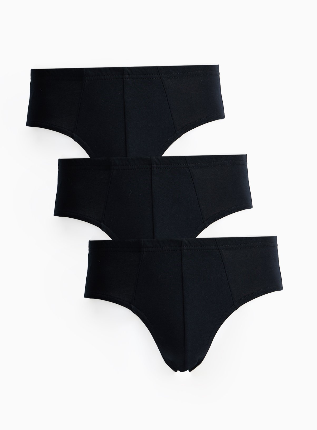 Black Slip Style Briefs 3 Pack 