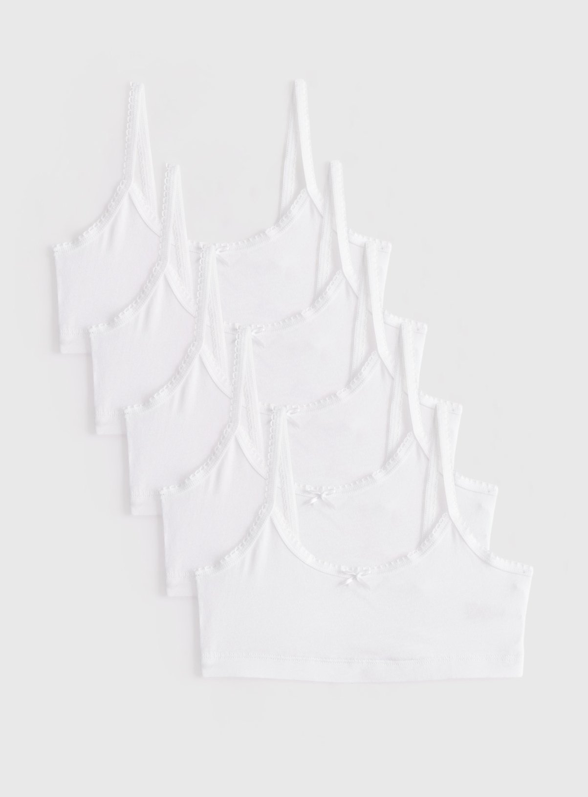 White Crop Tops 5-Pack 