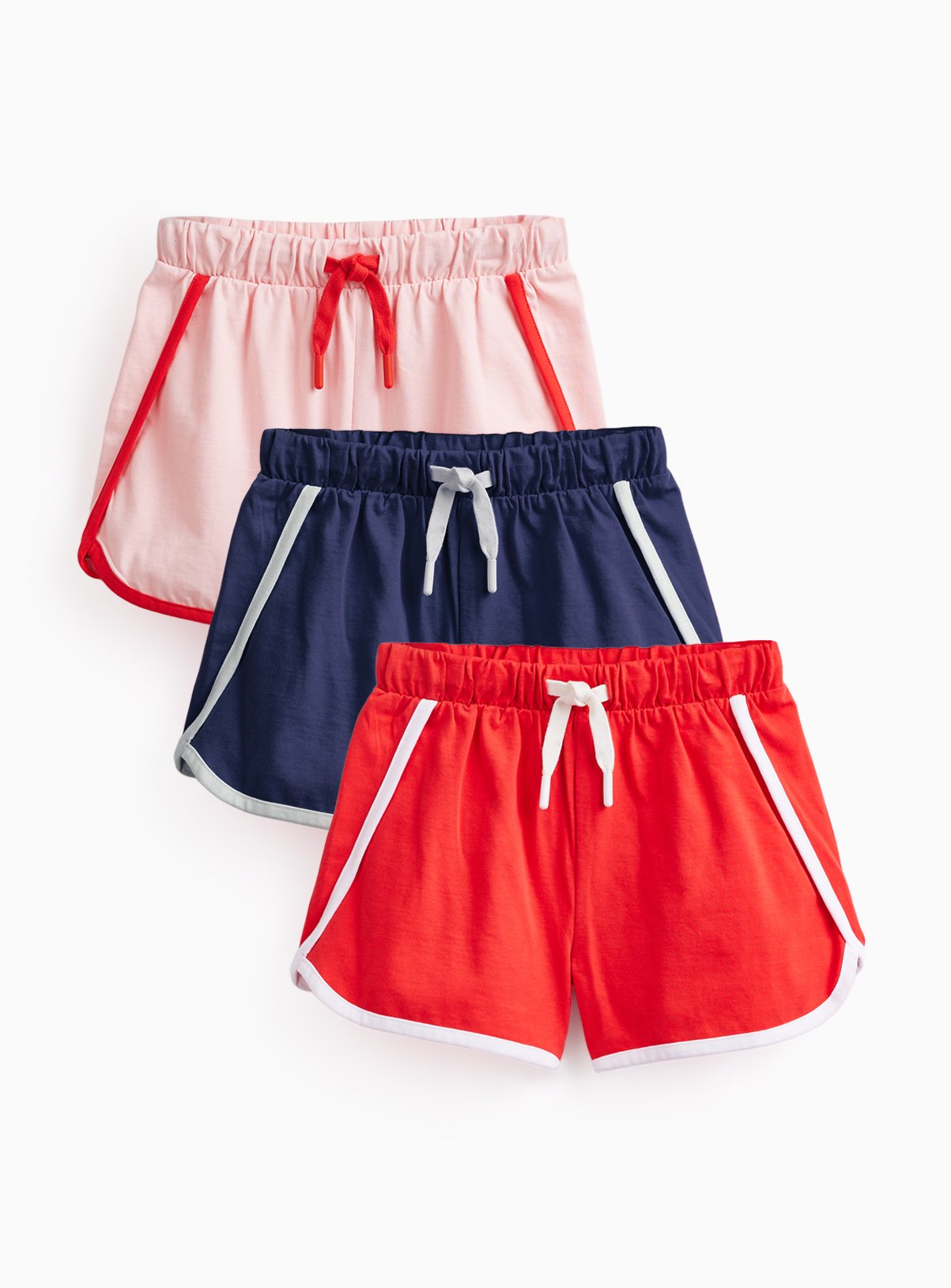 Red & Navy Racer Shorts 3 Pack 