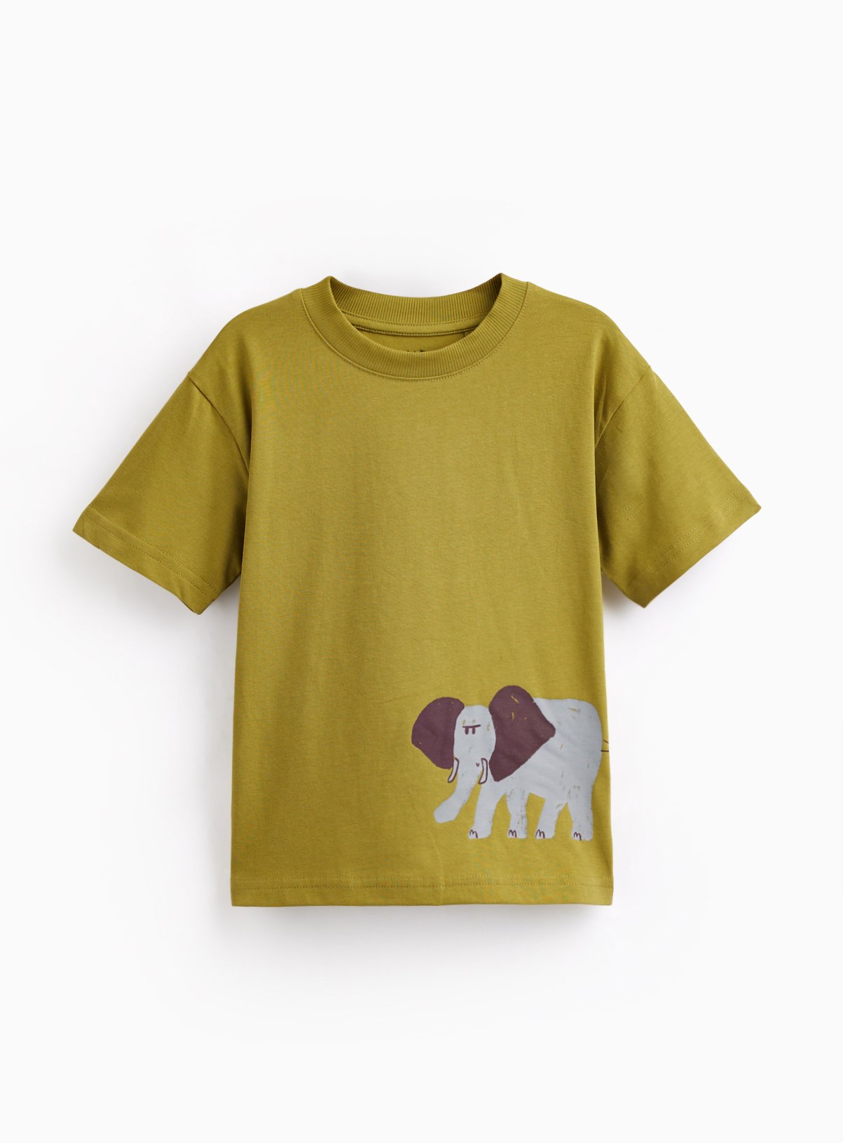 Green Elephant Graphic T-Shirt 