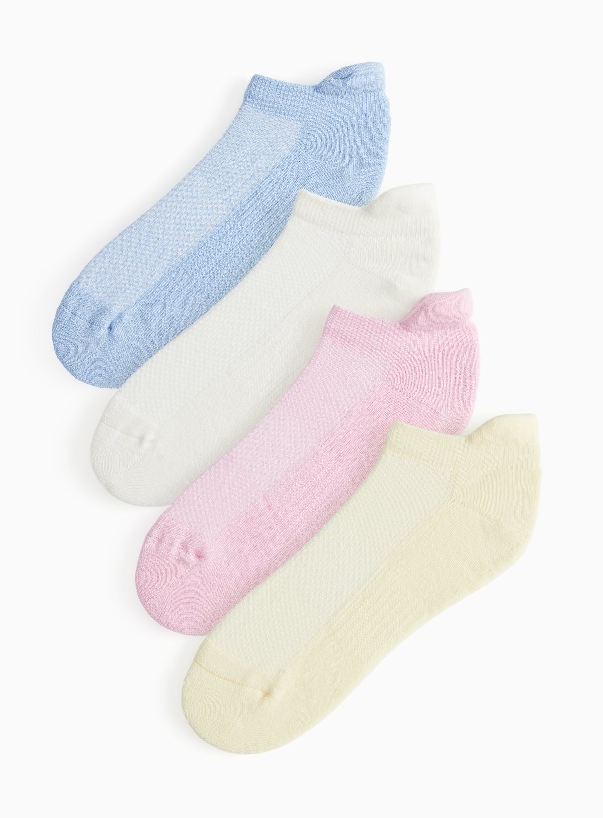 Pastel Cushion Sole Trainer Socks 4 Pack 4-8
