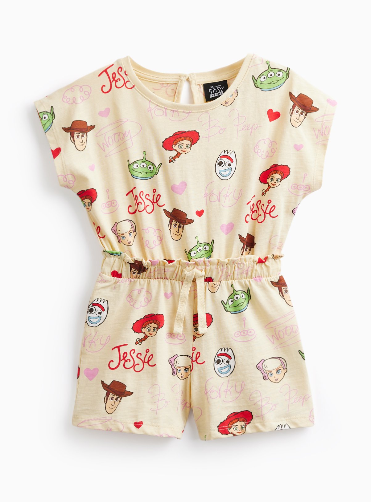 Yellow Toy Story Print Short Sleeve Playsuit 
