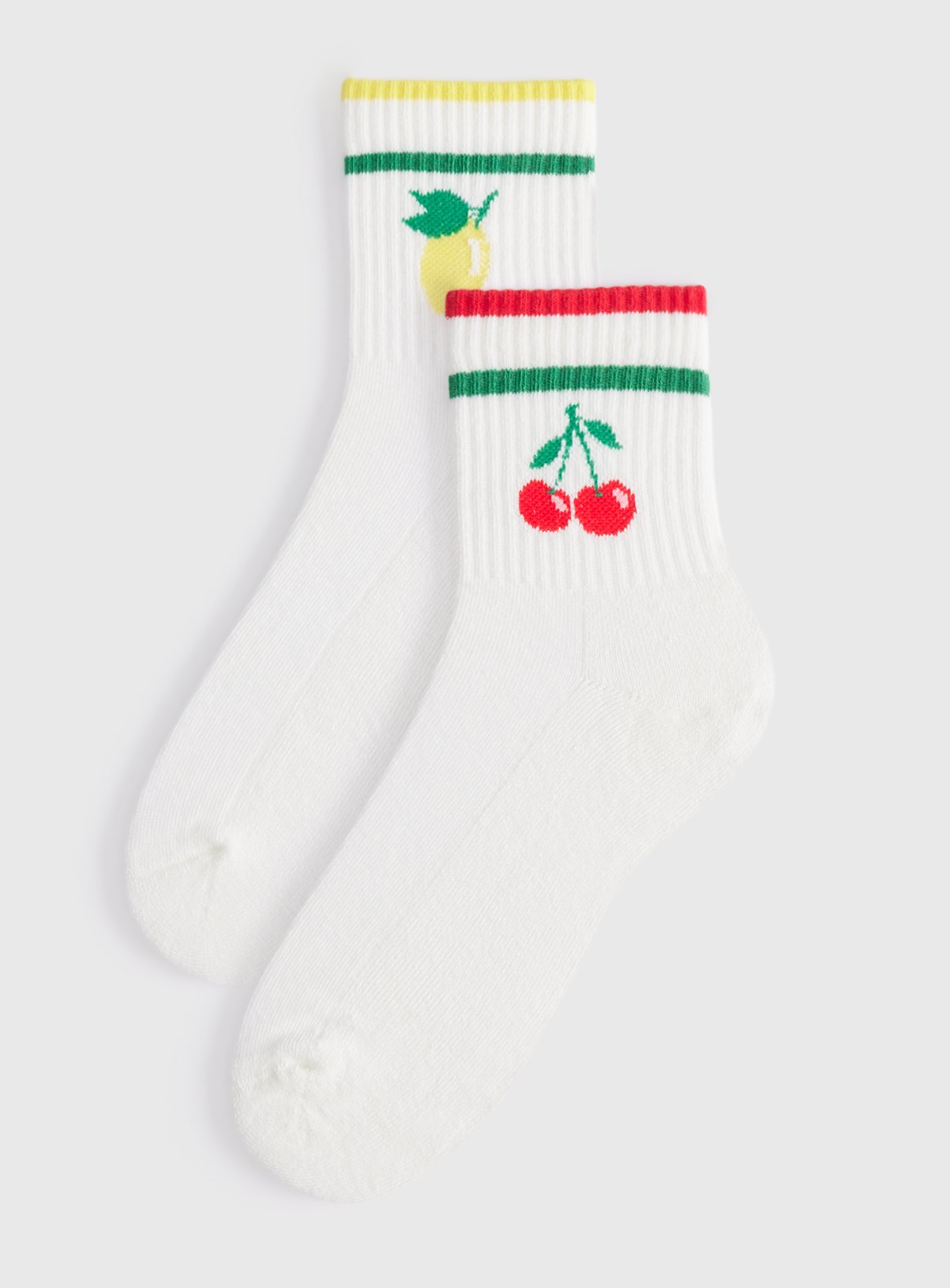 Fruit Sport Stripe Ankle Socks 2 Pack 4-8