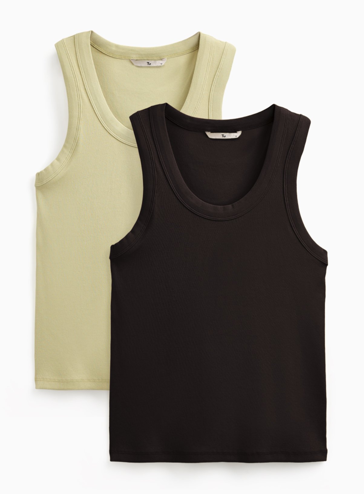 Brown Ribbed Classic Vests 2 Pack 6