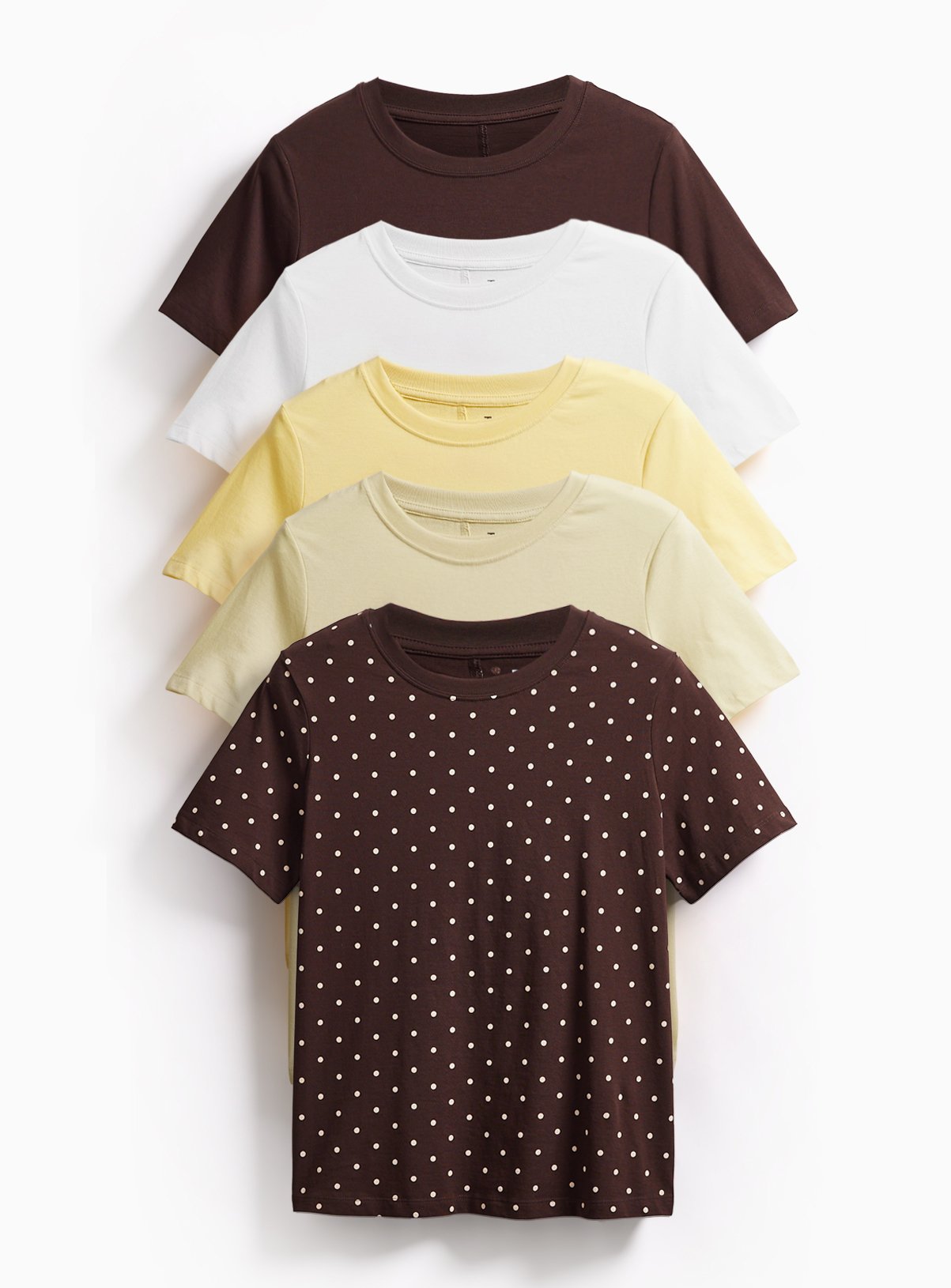 Brown & Yellow Short Sleeve T-Shirts 5 Pack 24