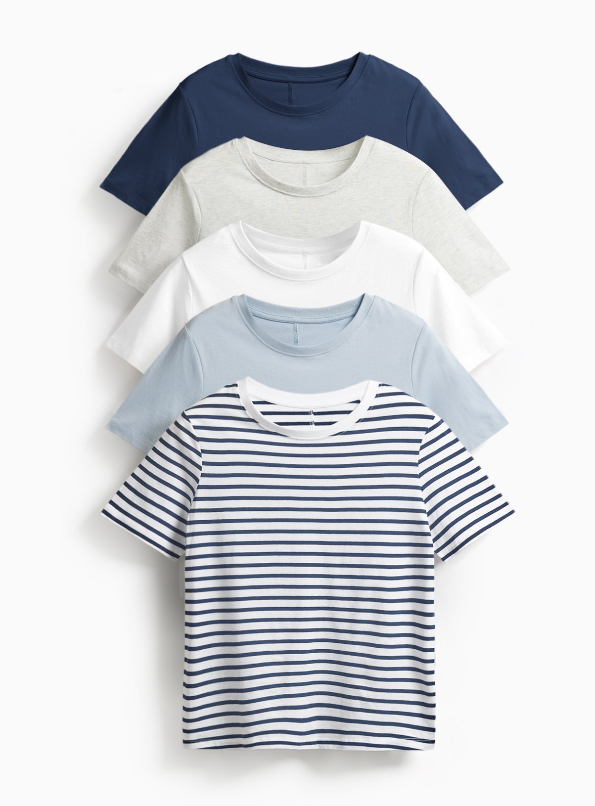 Blue Shades Regular Fit T-Shirts 5 Pack 12