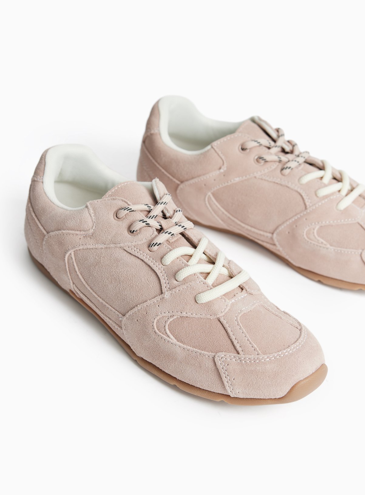 Suede Contrast Lace Trainers 