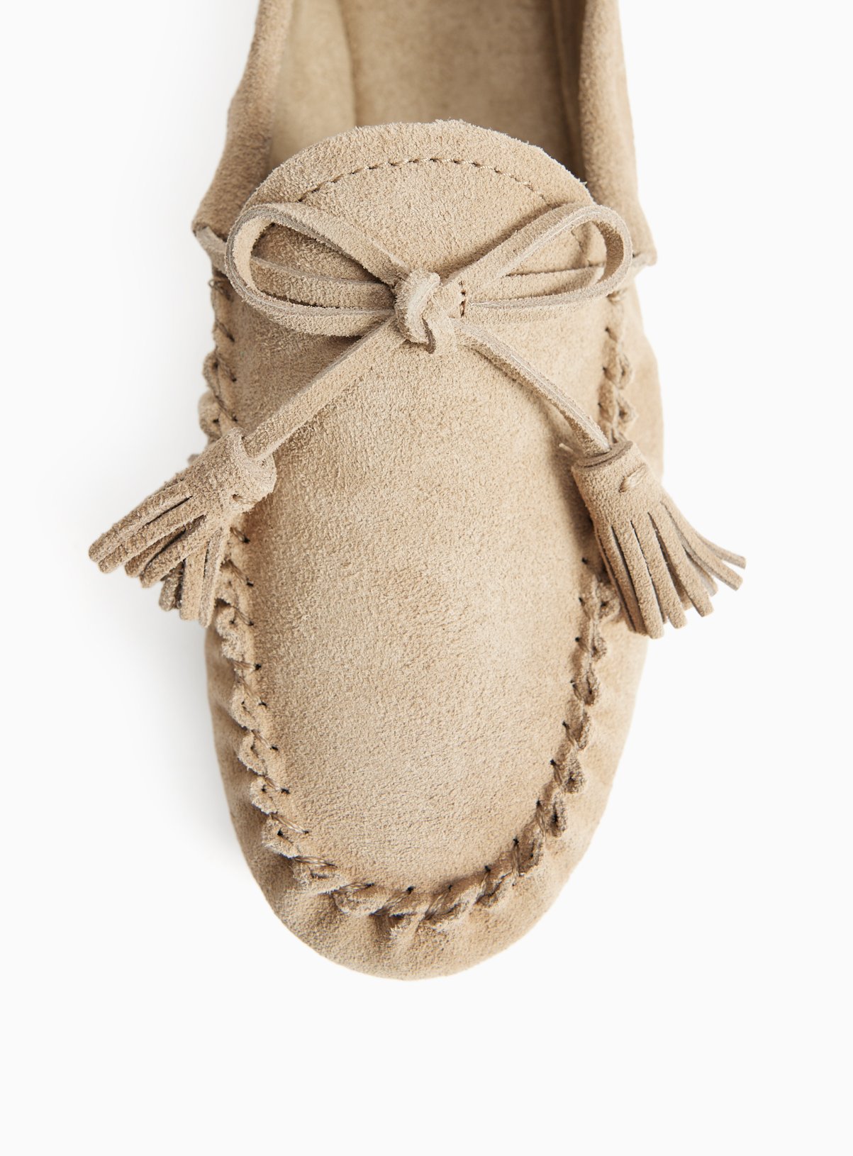 Neutral Suede Moccasin Loafers 5