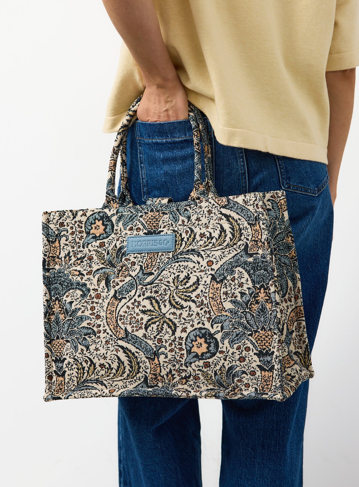 Tu x Morris & Co. Indian Rose Print Jacquard Bag One Size