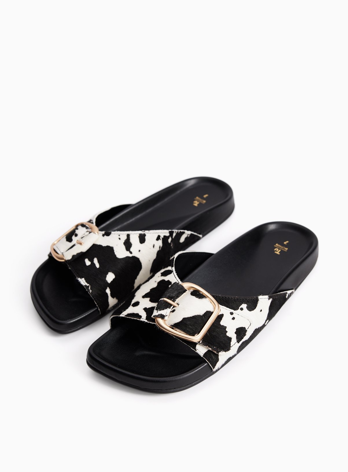Animal Print Single Strap Footbed Sandals 8