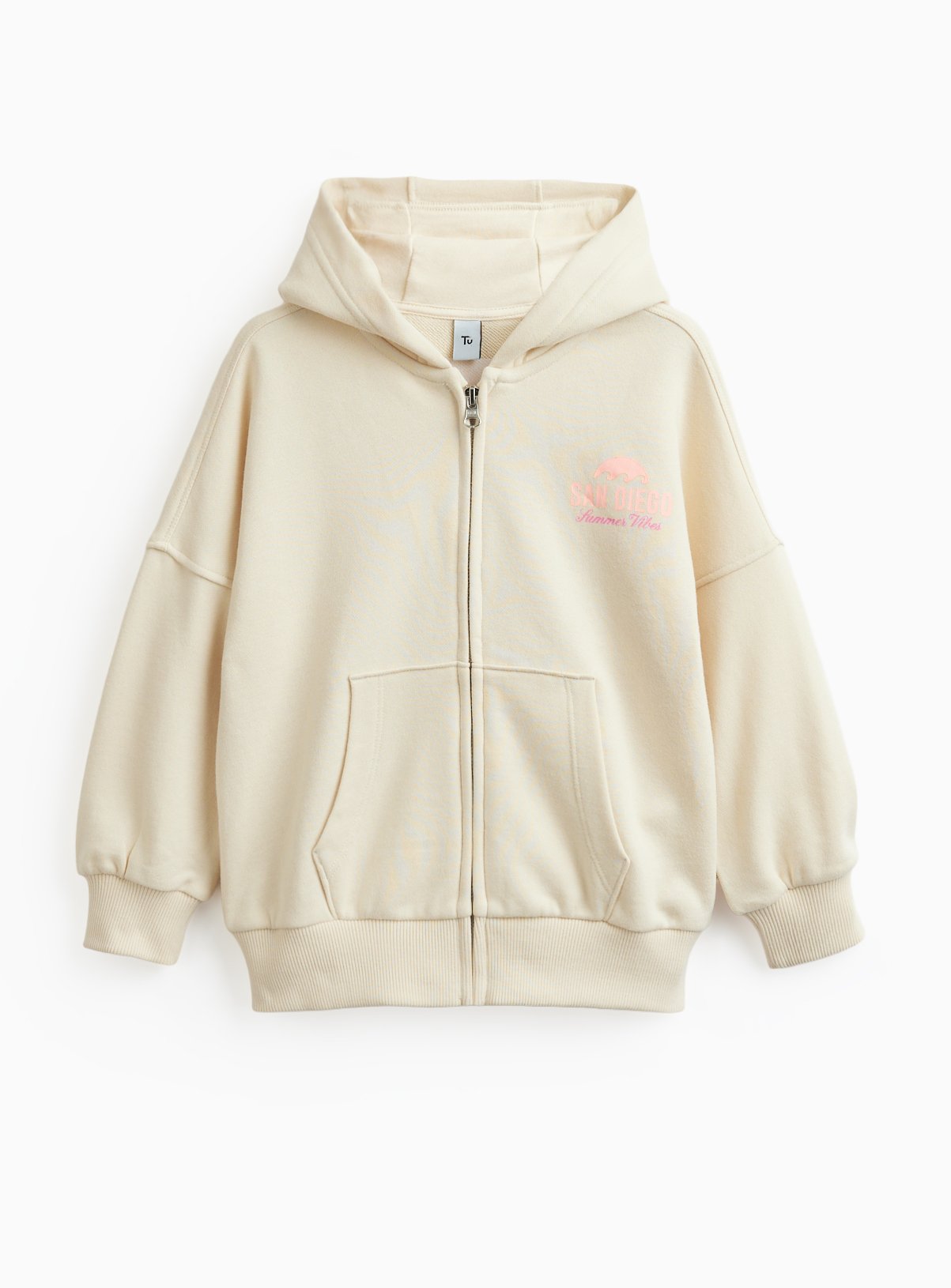 Palm Tree Print Zip Hoodie 12 years