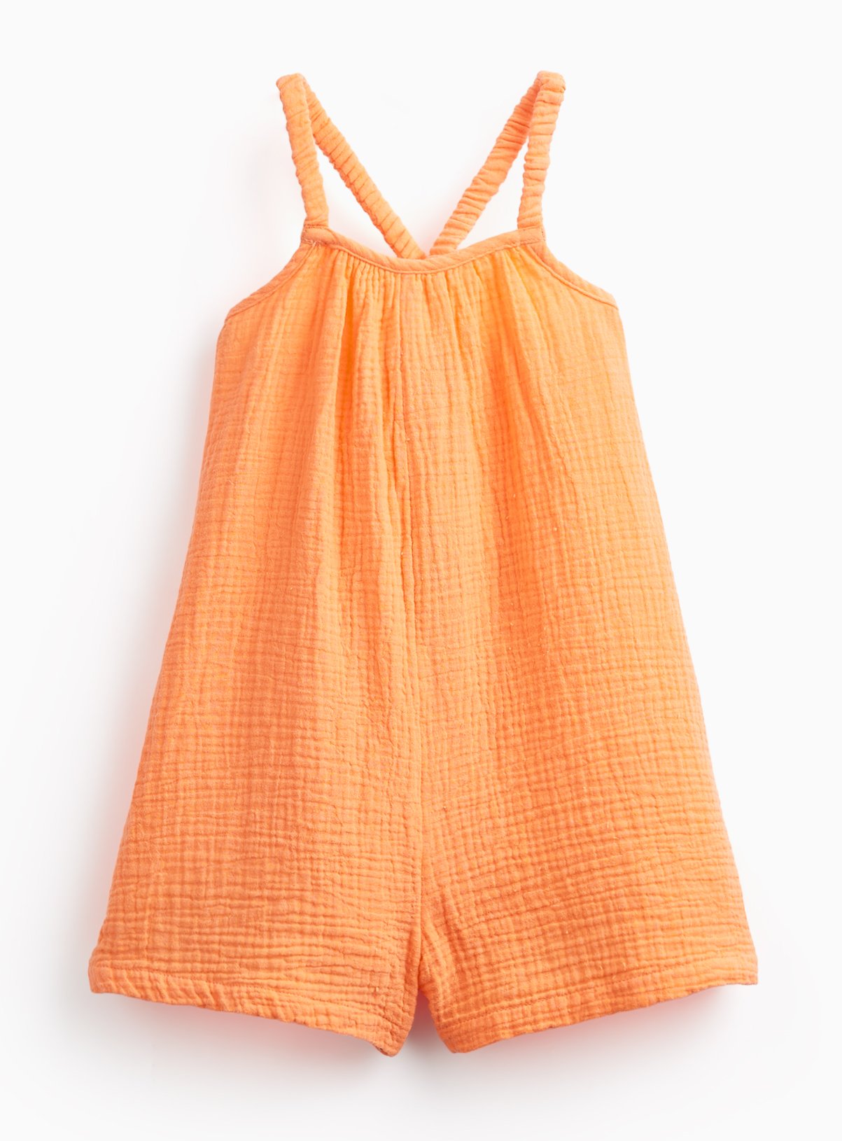 Orange Woven Sleeveless Playsut 
