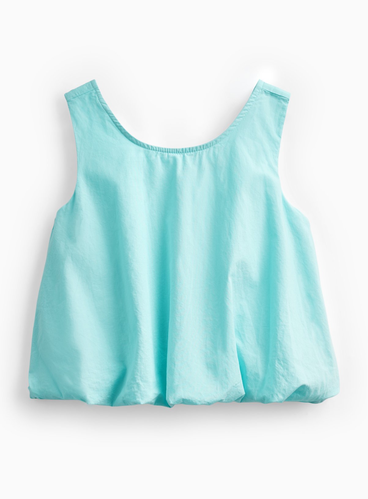 Blue Poplin Bubble Hem Sleeveless Top 10 years