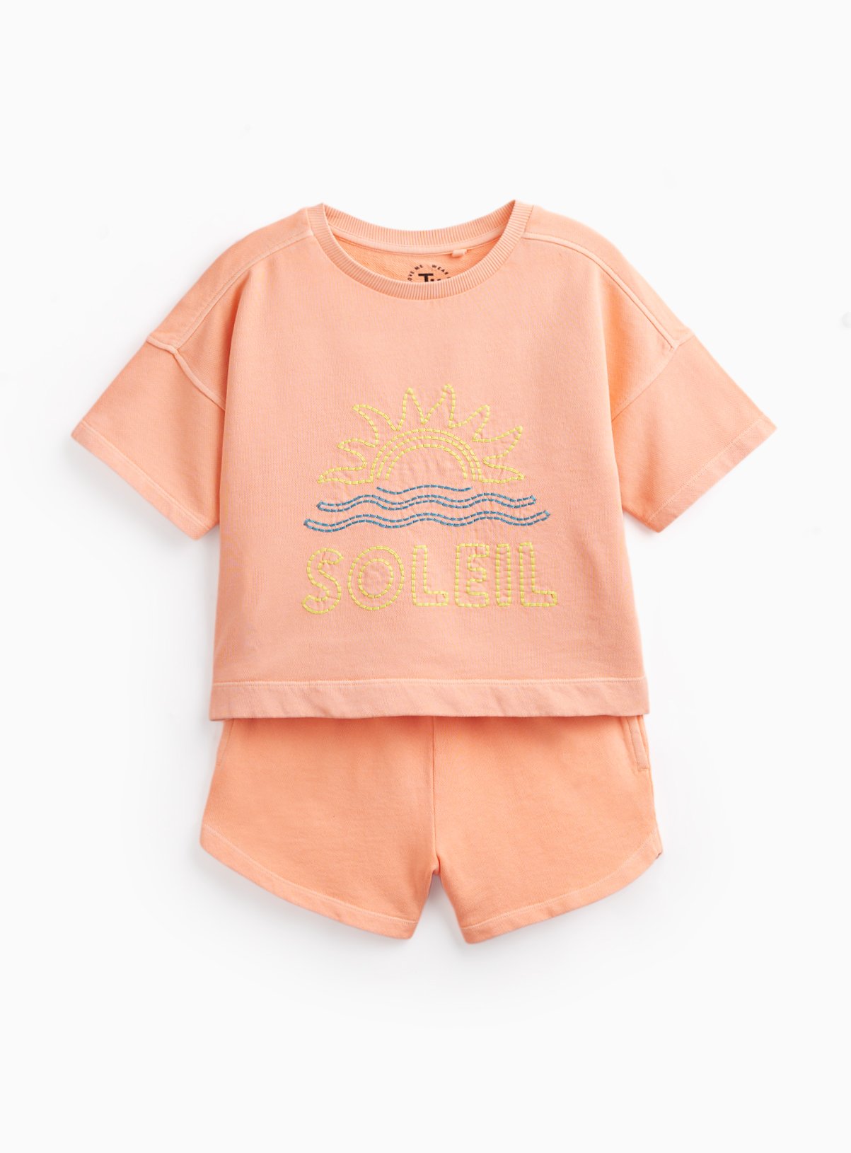 Coral Short Sleeve Sweat Set 13 years